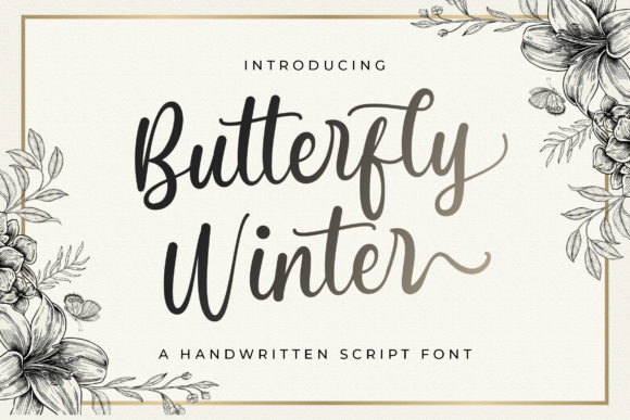 Butterfly Winter: A Refined Script Font for Editorial Design