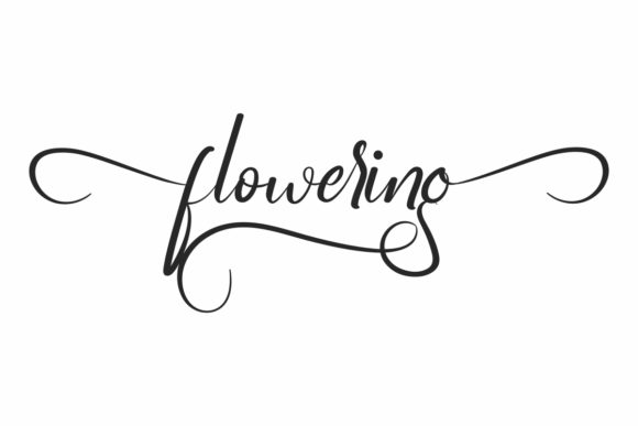 Flowering Font: Elegant Script for Handmade Designs