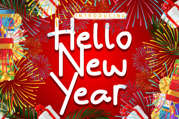 Hello New Year Font for Small Business Branding