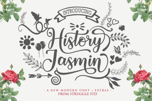 History Jasmin: A Delicate Handwritten Font for Elegant Branding