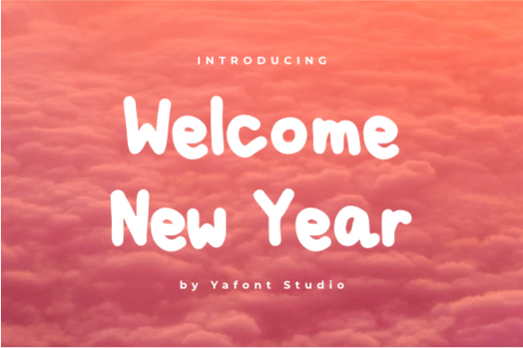 Welcome New Year Font: A Playful Typeface for Crafters